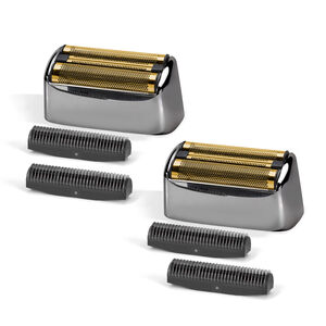 Super-X Metal Series Replacement Double Foils & Cutters (Black) - 2 pack