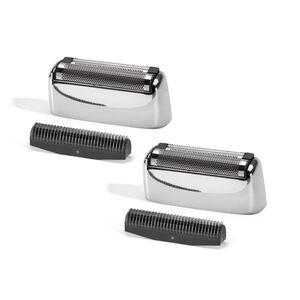 Super-X Metal Series Replacement Single Foil & Cutter (Silver) - 2 pack